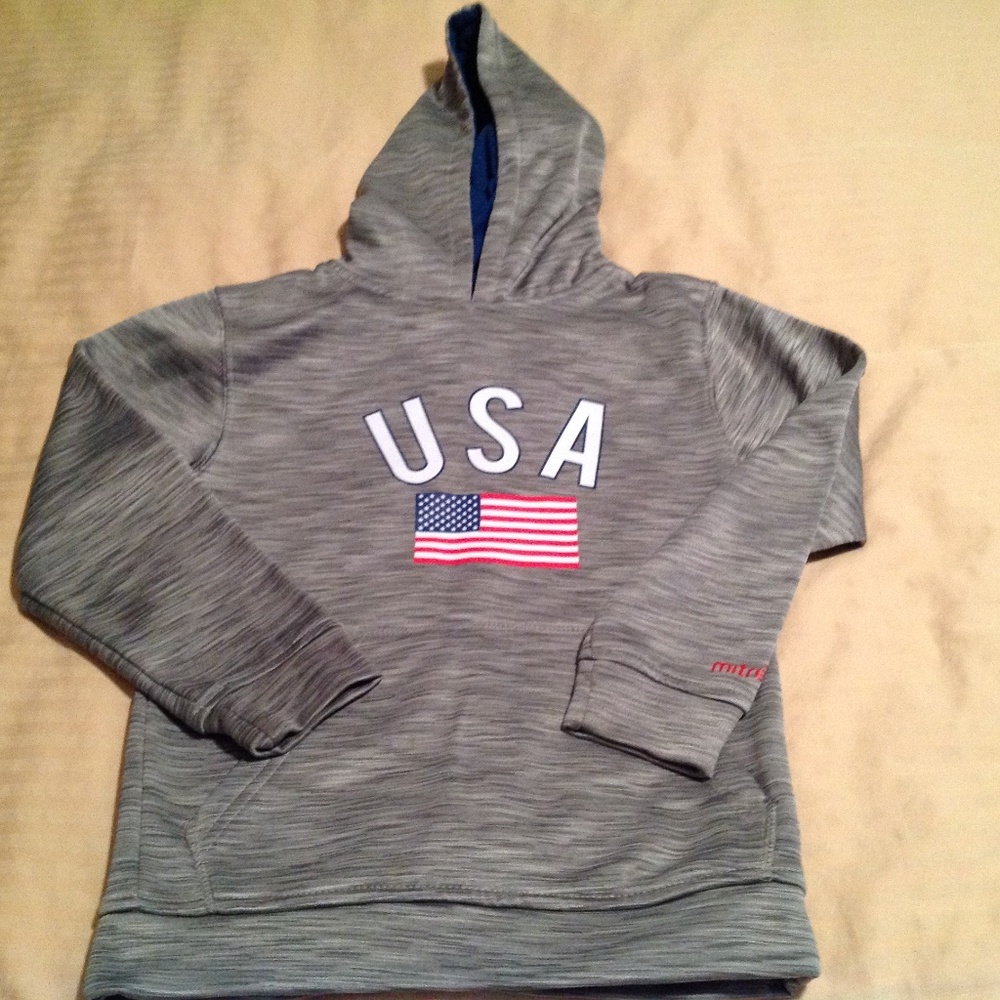 Juniors Size Small American Flag USA Mitre Hoodie